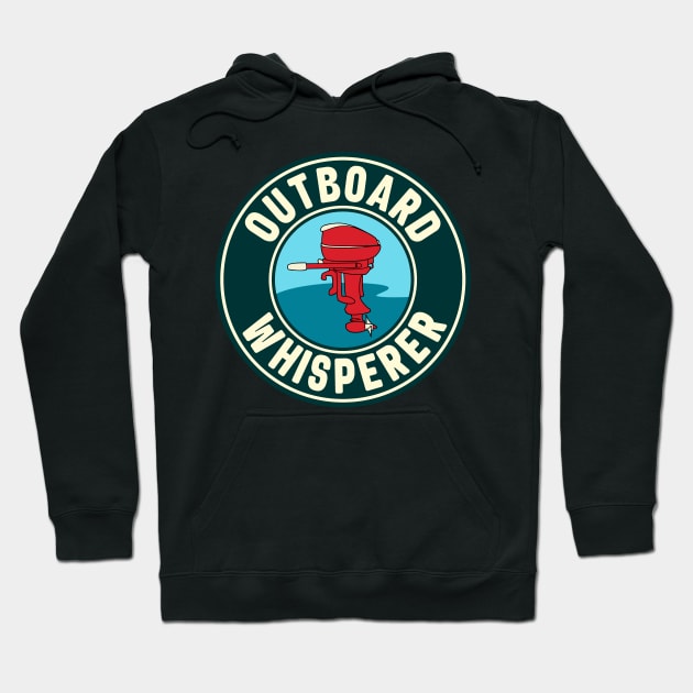 Vintage Outboard Boat Motor Whisperer Hoodie by Huhnerdieb Apparel